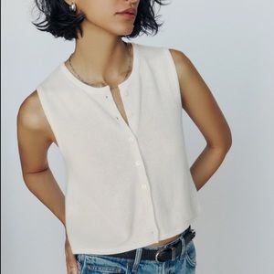 Reformation Jace Cashmere Cropped Sweater (M)